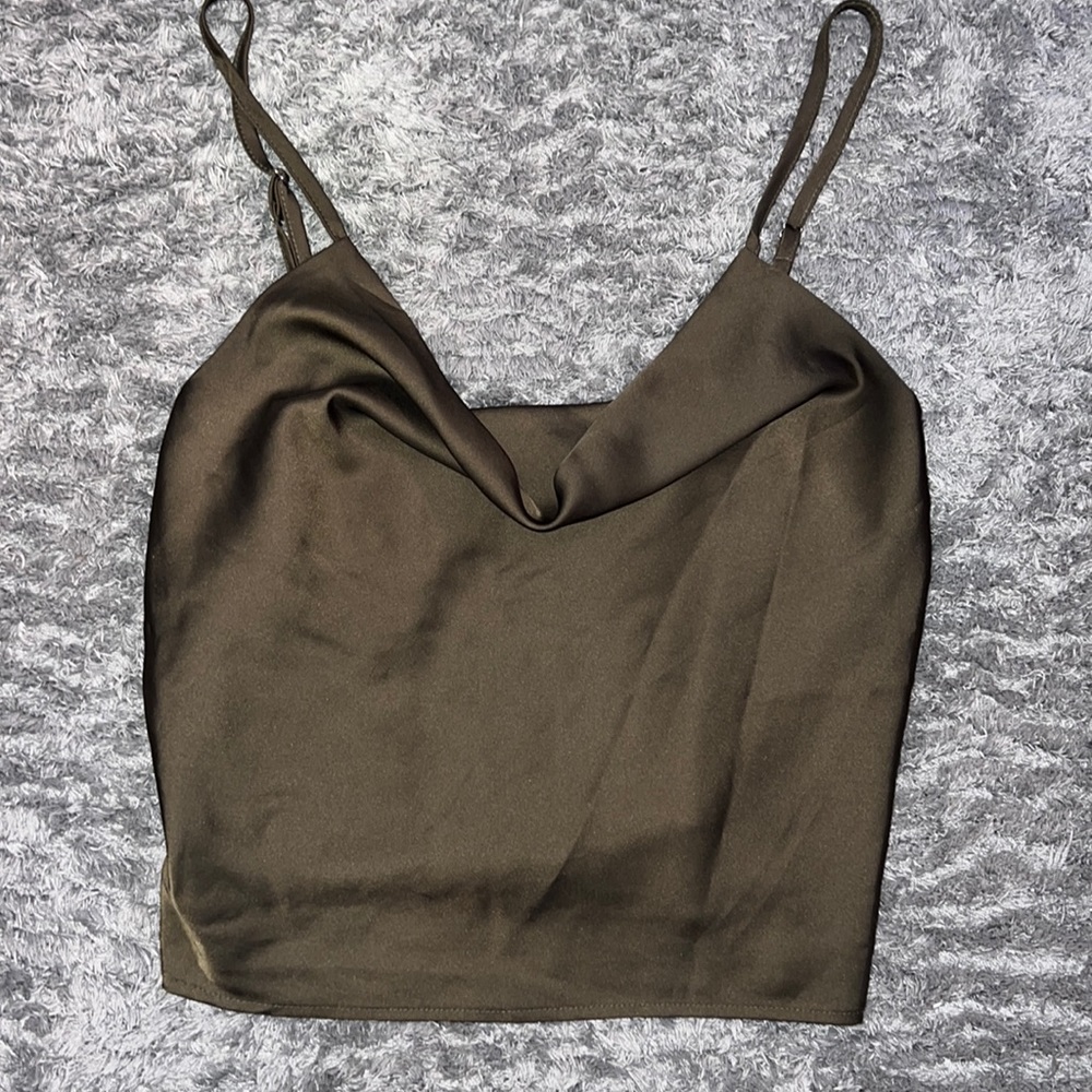 Silk Green Tank Top